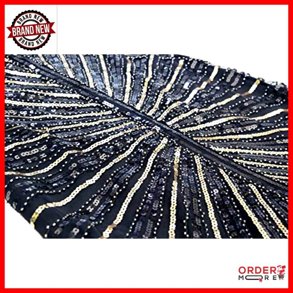 Vintage Flapper Fringe Beaded Gatsby Party Dress with Accessories Set - Picture 4 of 6